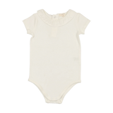 Lil Legs Ruffle Onesie Short Sleeve - Winter White