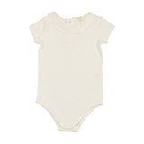 Lil Legs Ruffle Collar Onesie - Winter White