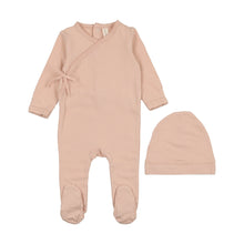 Load image into Gallery viewer, Lil Legs Brushed Cotton Wrapover Footie &amp; Hat - Pale Pink