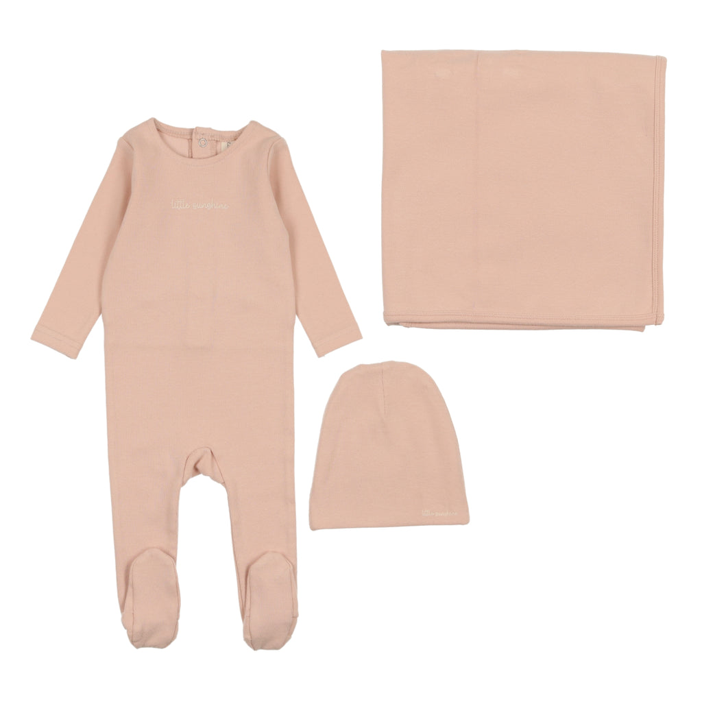 Lilette Cotton Word 3PC Set - Shell Pink