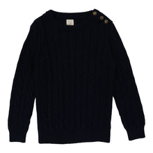 Load image into Gallery viewer, Lil Legs Cable Crewneck Sweater - Navy