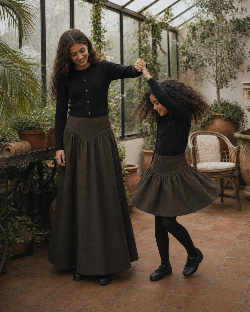 Retro Kid Camille Maxi Skirt - Brown