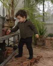 Load image into Gallery viewer, Retro Kid Lucas Boy Knit Cardigan Sweater - Brown/Black