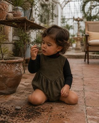 Retro Kid Camille Baby Romper - Brown