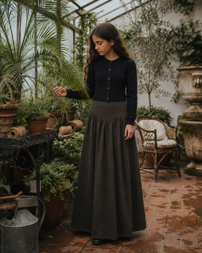 Retro Kid Camille Maxi Skirt - Brown