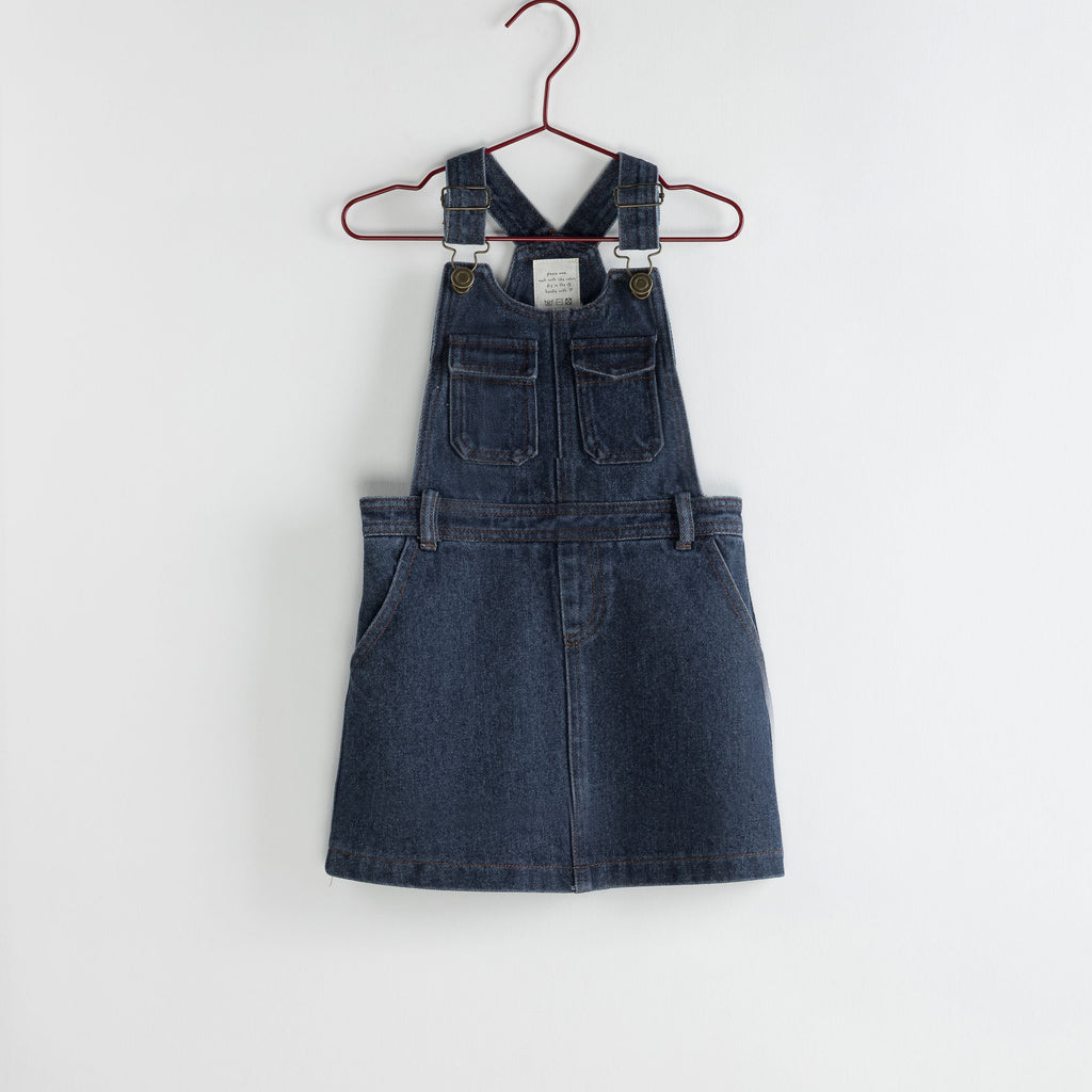 Please Mom Denim Cargo Dungaree Dress