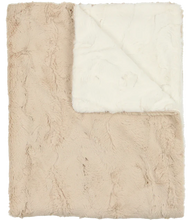 Load image into Gallery viewer, Peluche Champagne &amp; Natural Lux Fur Blanket