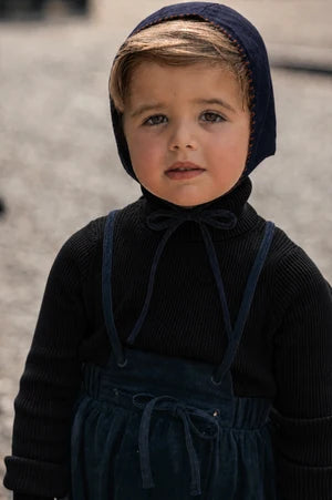 Mini Moda Heirloom Bonnet - Navy