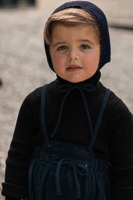 Mini Moda Heirloom Bonnet - Navy