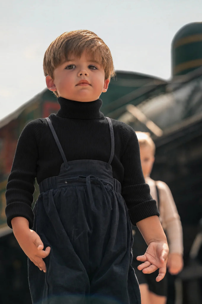 Mini Moda Heirloom Overalls - Navy