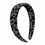 Limited Edition Leopard Knit Headband - Black/Grey