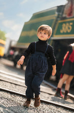 Load image into Gallery viewer, Mini Moda Heirloom Overalls - Navy