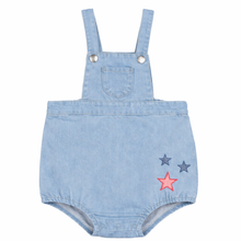 Load image into Gallery viewer, Bopop Denim Pinstripe Stars Romper