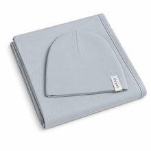 Load image into Gallery viewer, Ely's &amp; Co Jersey Swaddle and Pull-on Hat - 3M - Blue