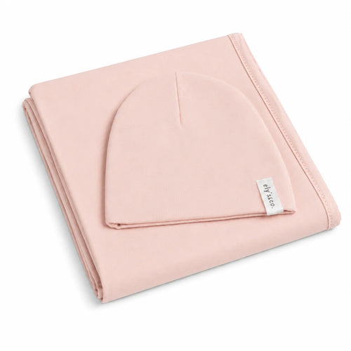 Ely's & Co Jersey Swaddle and Pull-on Hat - 3M - Pink