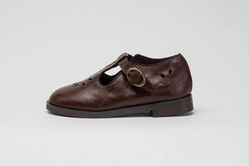 Tannery & Co Chestnut Brogue T-Straps