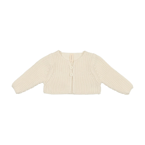 Lil Legs Chunky Knit Shrug Cream Boy