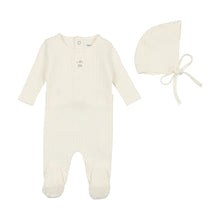 Load image into Gallery viewer, Bee &amp; Dee Classic Pointelle Collection Footie with Bonnet-Snow White