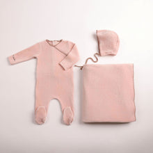 Load image into Gallery viewer, Bee &amp; Dee Classic Stitch Velour Layette Set - Rose