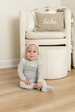 Load image into Gallery viewer, Bee &amp; Dee Classic Velour with Bow Wreath Layette Set - Powder Blue