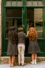 Load image into Gallery viewer, Orange Dimanche Pleated Dress - Brown