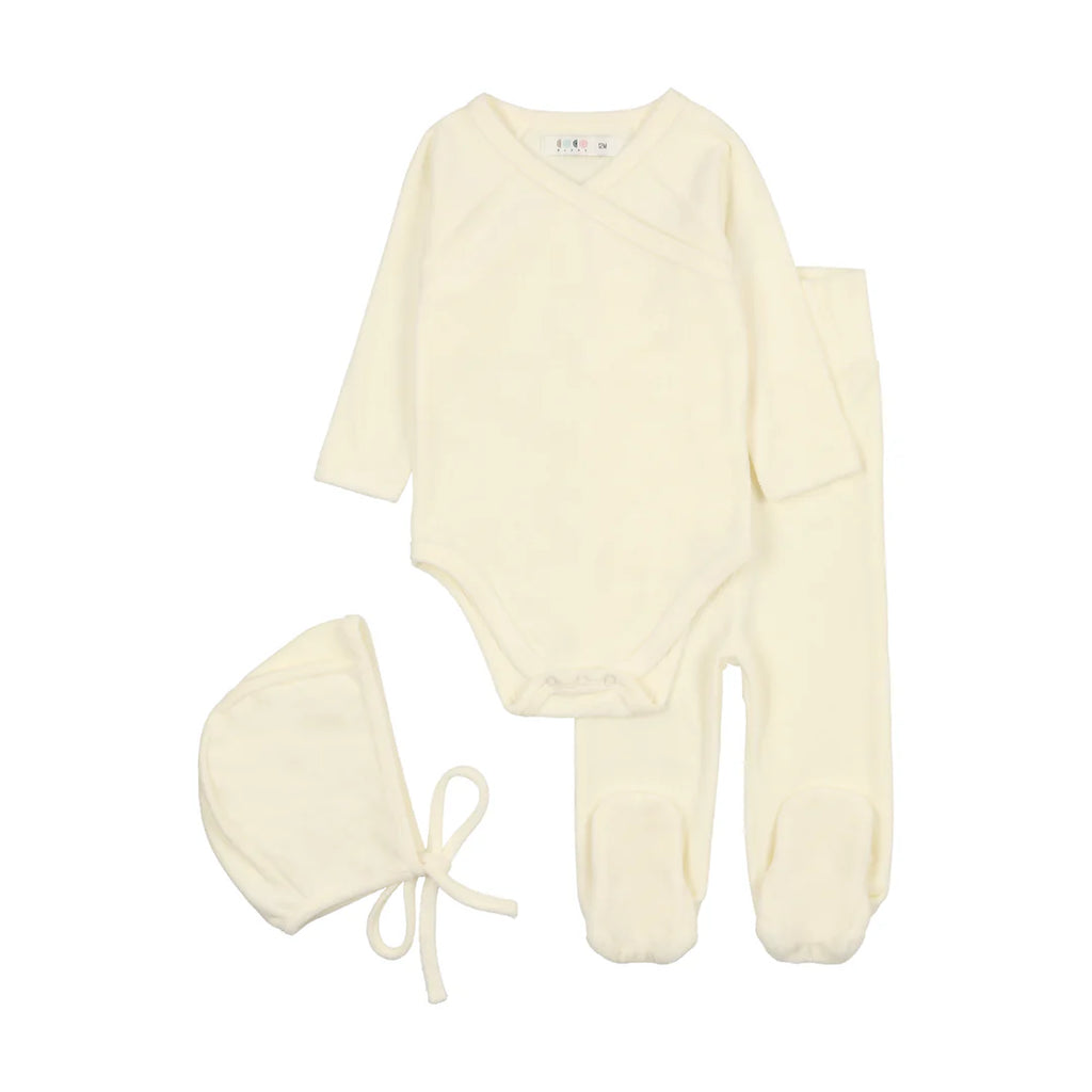 Coco blanc Velour Wrap Set