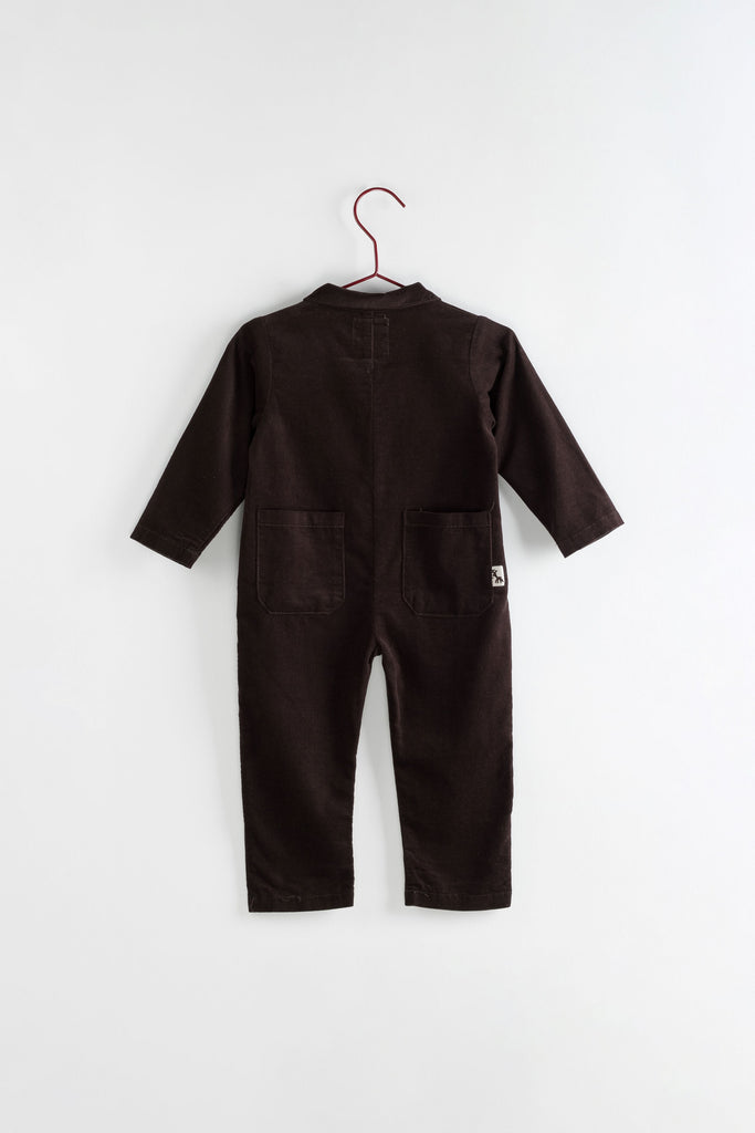 Please Mom Cocoa Corduroy Playsuit