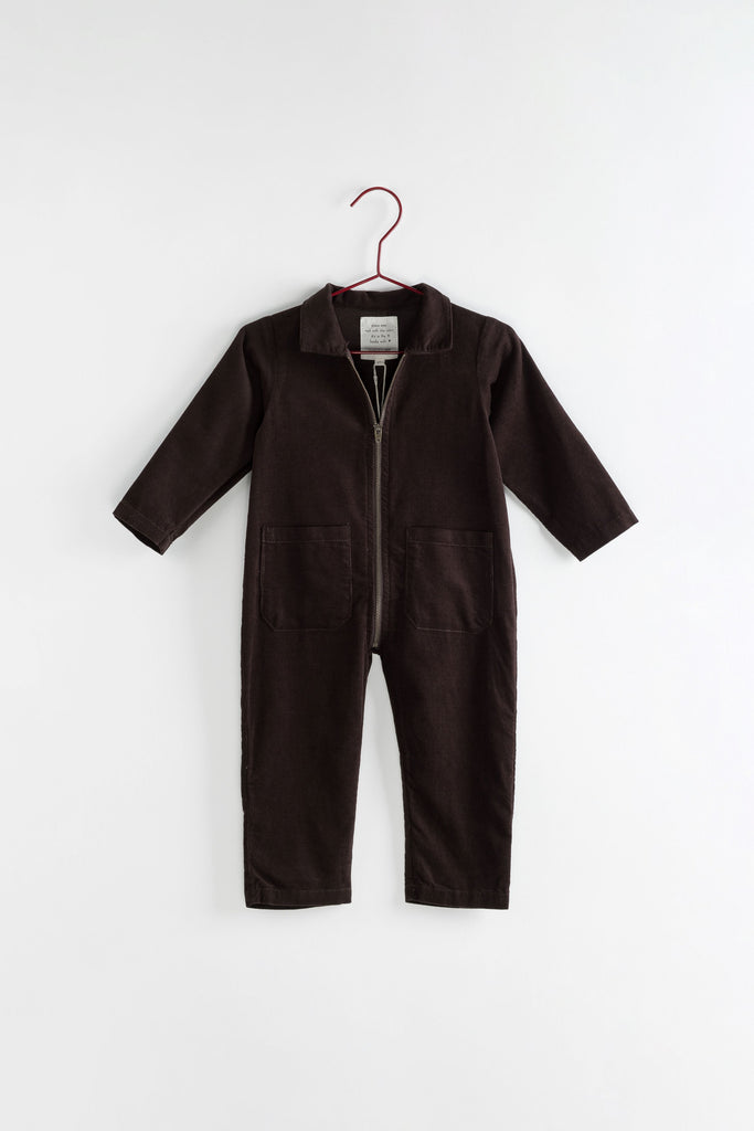 Please Mom Cocoa Corduroy Playsuit