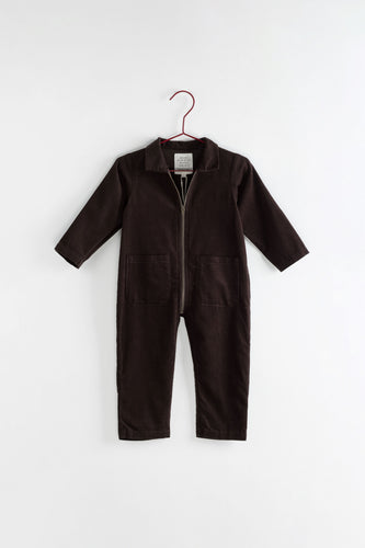 Please Mom Cocoa Corduroy Playsuit