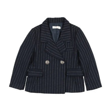 Load image into Gallery viewer, Coco Blanc Navy Pinstripe Pinstripe Boys Blazer