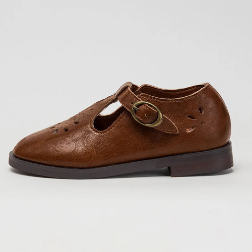 Tannery & Co Cognac Broque T-Straps