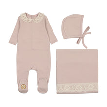 Load image into Gallery viewer, Mon Tresor Collar And Crochet Layette Set - Rose Smoke