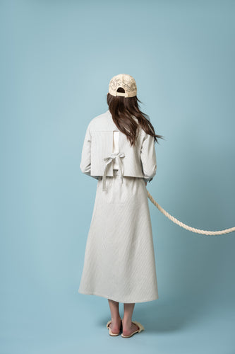 Birnham On The Sea Teen Skirt - Blue Stripe