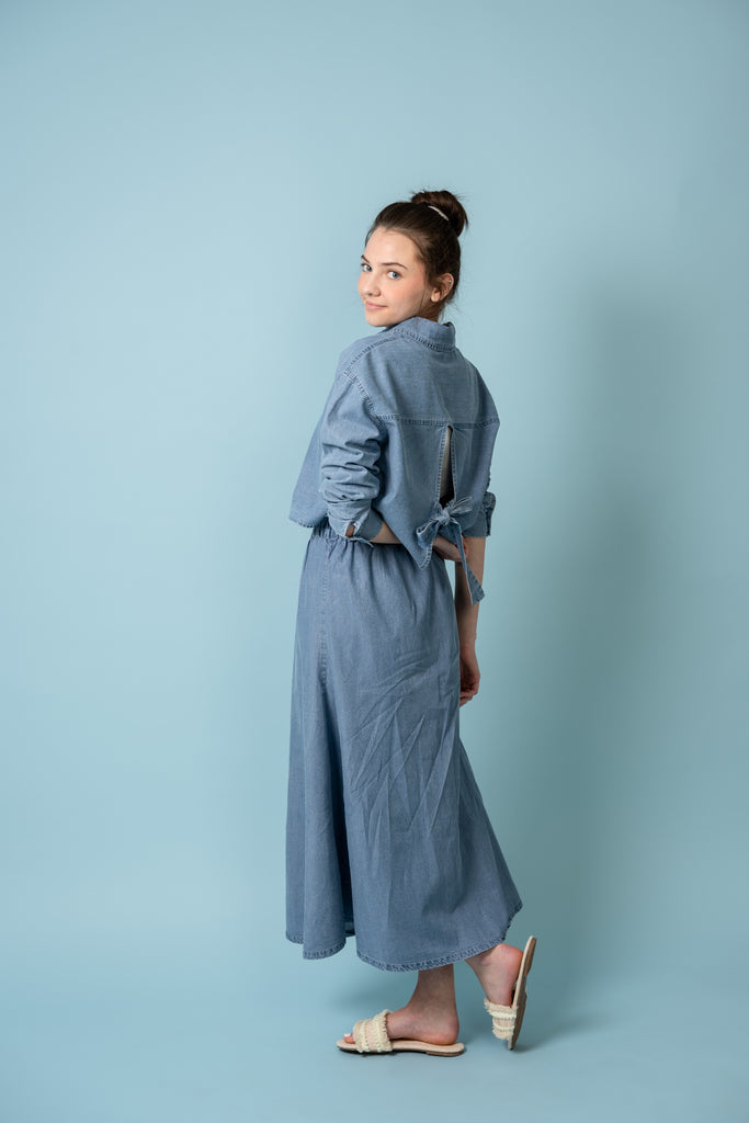 Birnham On The Sea Teen Skirt - Stonewash Denim