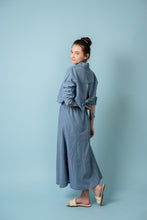 Load image into Gallery viewer, Birnham On The Sea Teen Bow Shirt - Stonewash Denim