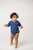 Birnham On The Sea Logo Romper - English Blue