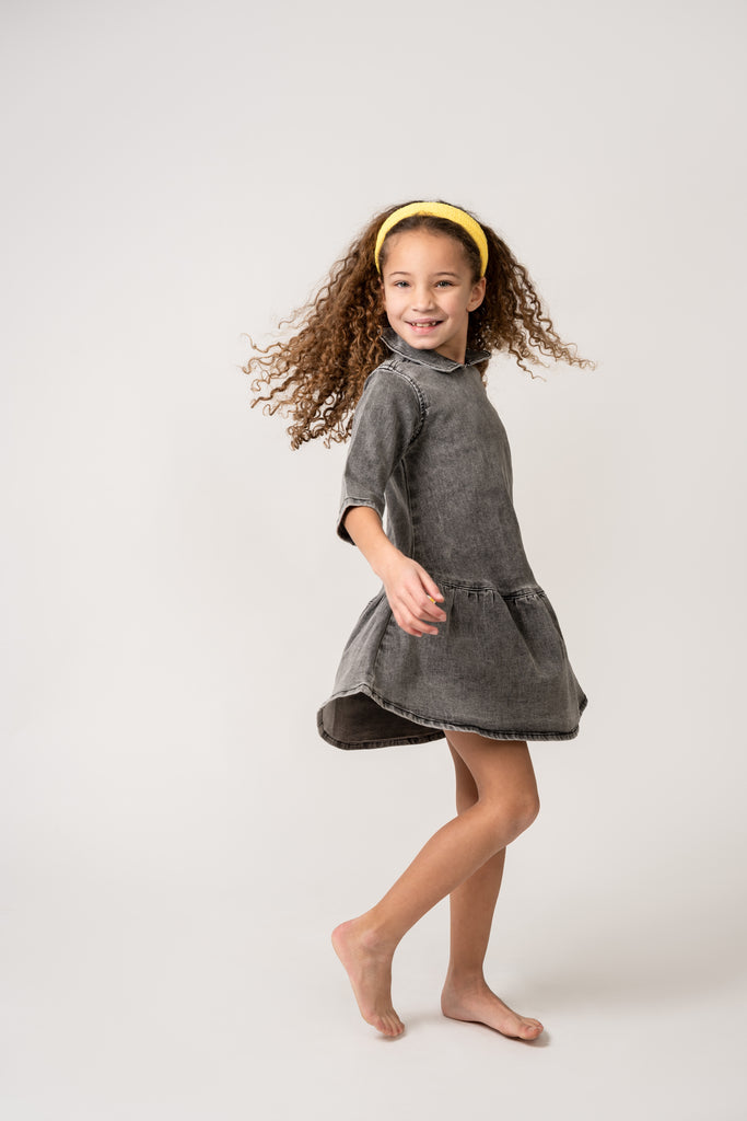 Birnham On The Sea Ruffle Dress - Black Wash