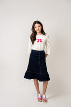 Load image into Gallery viewer, Birnham On The Sea Ruffle Skirt - Indigo