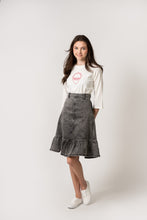 Load image into Gallery viewer, Birnham On The Sea Ruffle Skirt - Black Wash