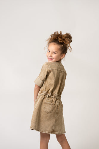 Birnham On The Sea Cargo Dress - Red Denim