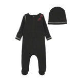 Bee & Dee Contrast Footie And Beanie - Black