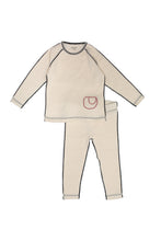 Load image into Gallery viewer, Bee &amp; Dee Contrast Ribbed Loungewear-Cream Contrast
