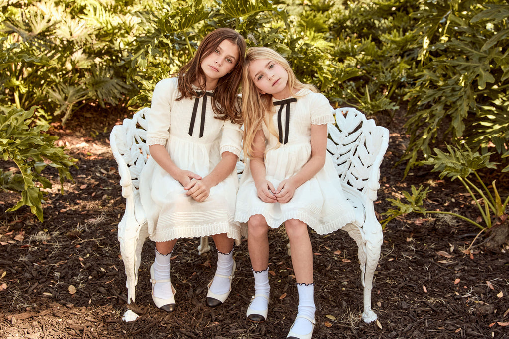 Little Parni Mary Jane Shoes (B-002) - White/Black