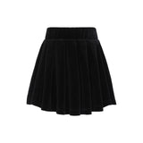 Little Parni Velour Pleated Skirt (K542) - Black