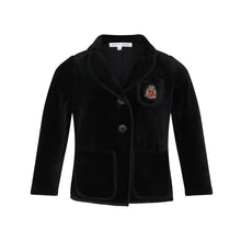 Load image into Gallery viewer, Little Parni Velour Blazer (K543) - Black