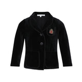Little Parni Velour Blazer (K543) - Black