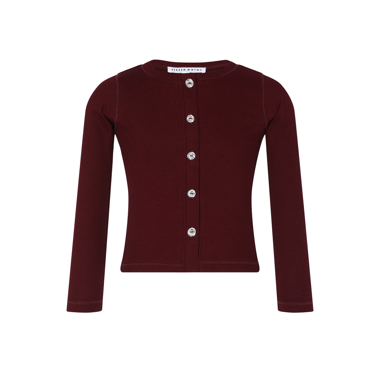 Little Parni Rhinestone Cardigan (K545) - Burgundy – Moonlight
