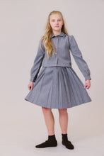 Load image into Gallery viewer, Kipp Cynthia Pinstripe Shirt And Skirt Set - Grey