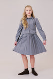 Kipp Cynthia Pinstripe Shirt And Skirt Set - Grey