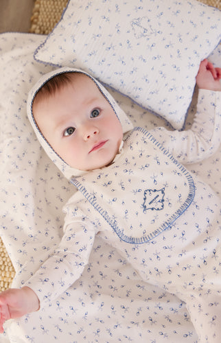 Kipp Baby Petit Pois Footie And Bonnet - Blue